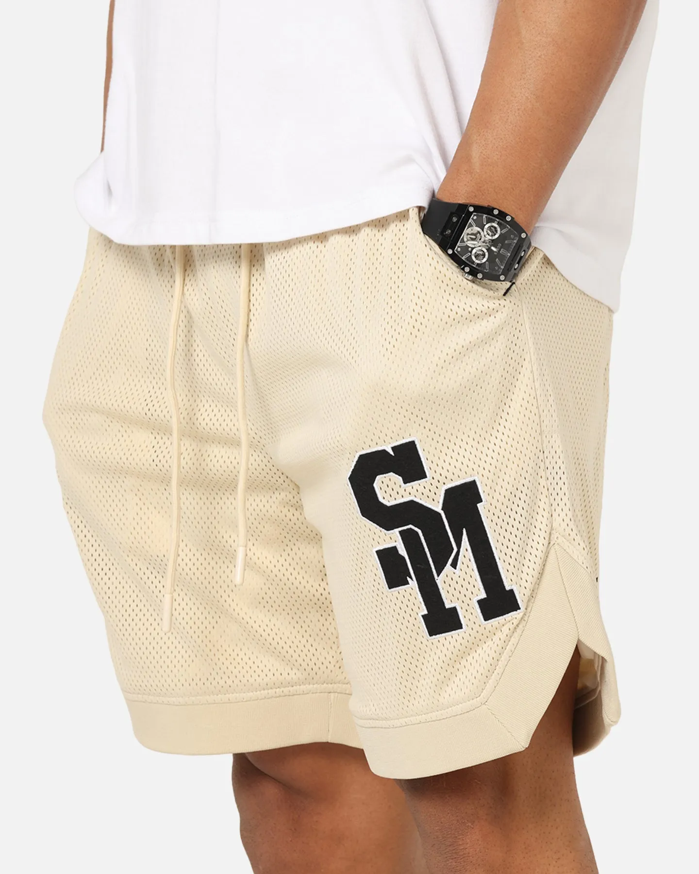 Odor Resistant Treatment Cotton Blend Saint Morta La Rambla Basketball Shorts Dirty Blonde