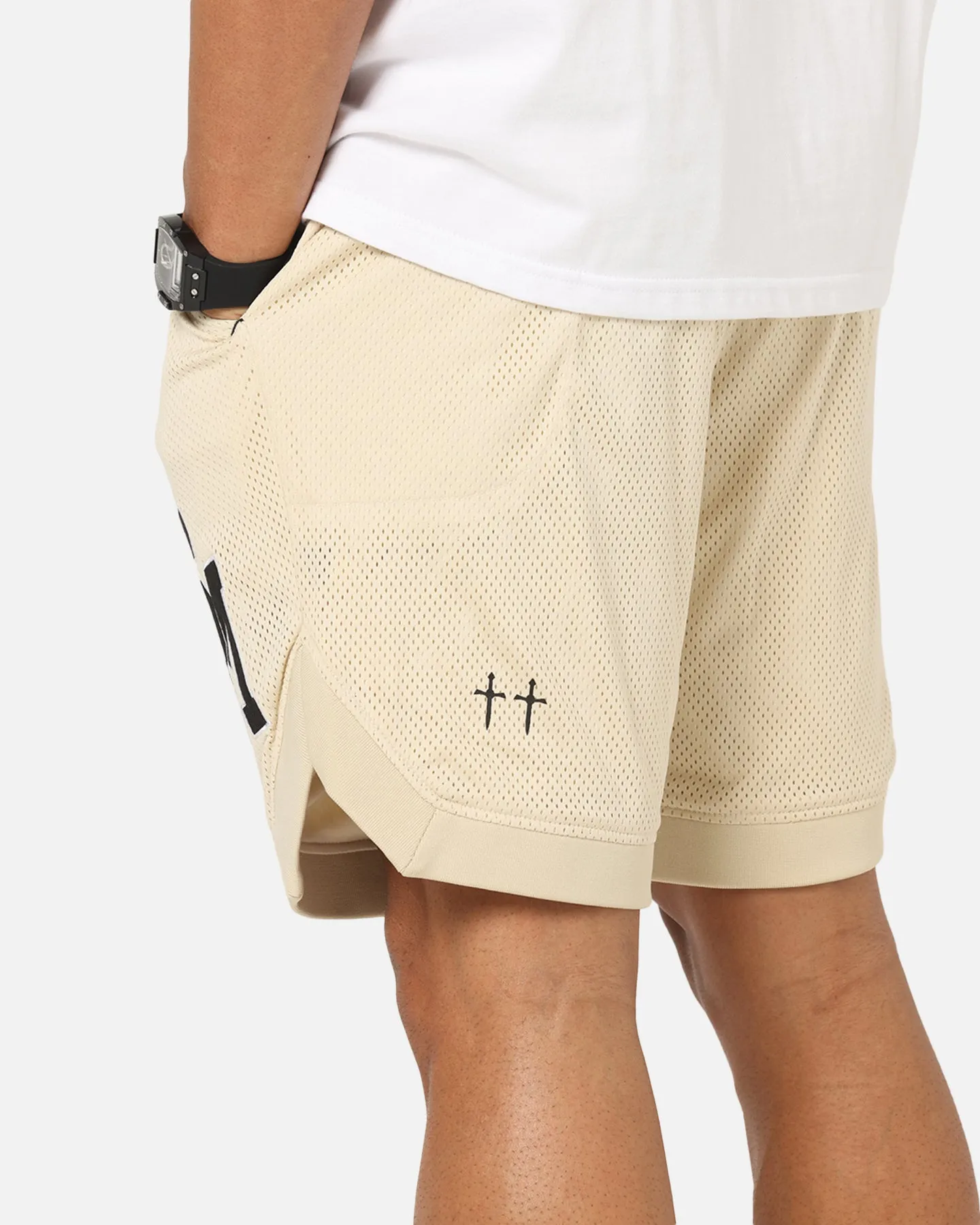 Saint Morta La Rambla Basketball Shorts Dirty Blonde Zero Chafe Construction Swimwear