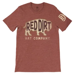 Essential Wardrobe Red Dirt Hat Co. "The Original" T-Shirt in Heather Clay