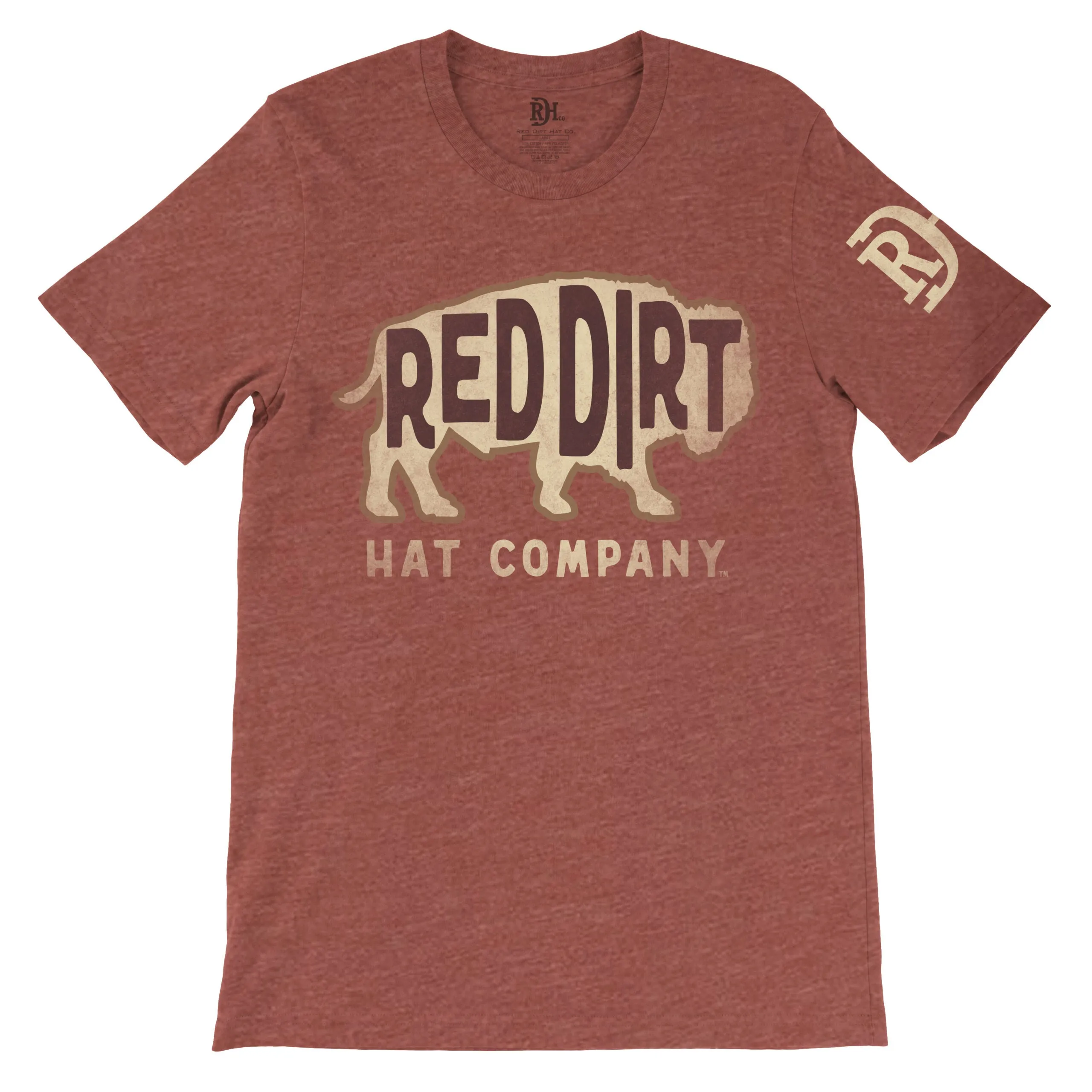 Comfy Essentials Wear Red Dirt Hat Co. "The Original" T-Shirt in Heather Clay