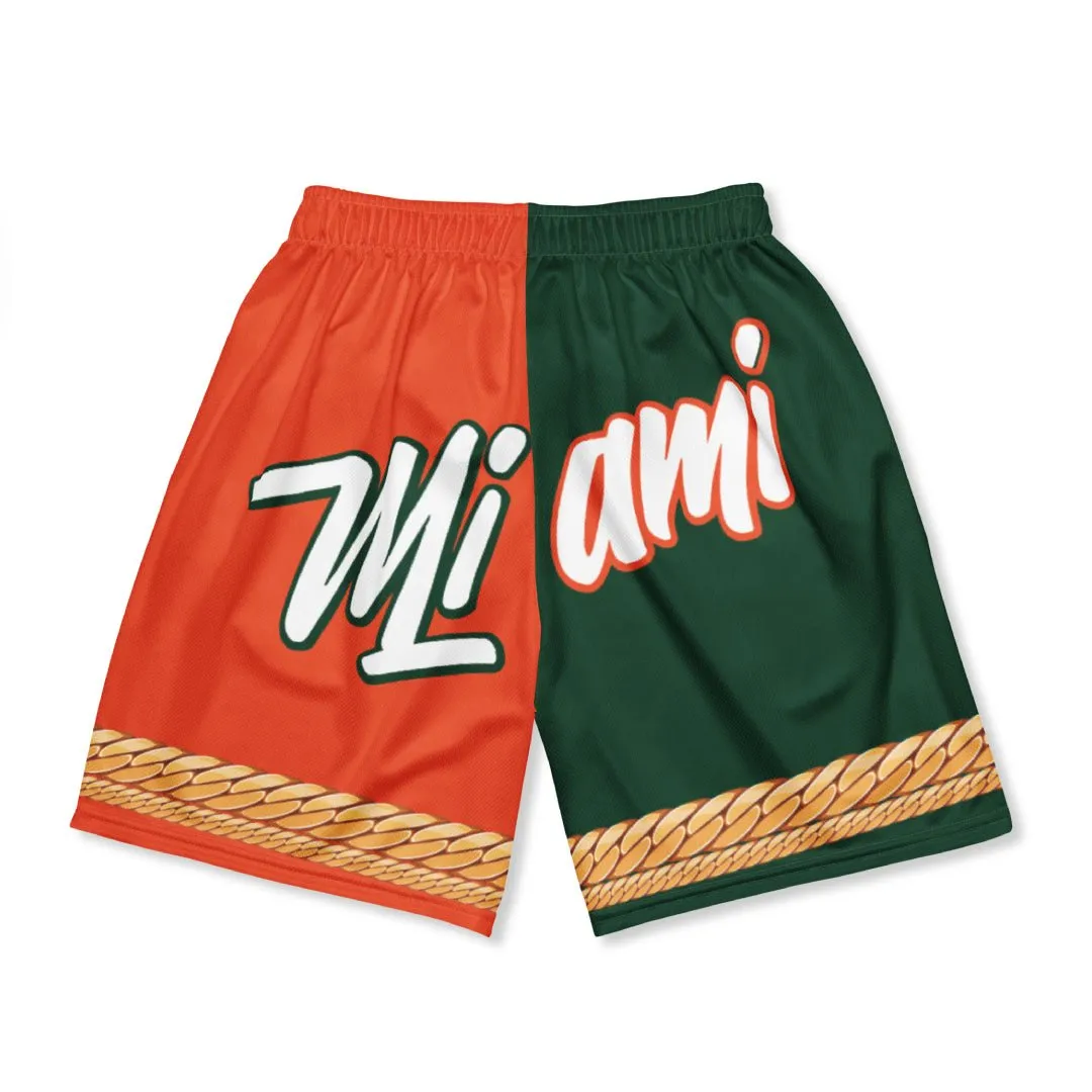 souvenir choice MIAMI STYLE CUBAN LINK CANES SHORTS