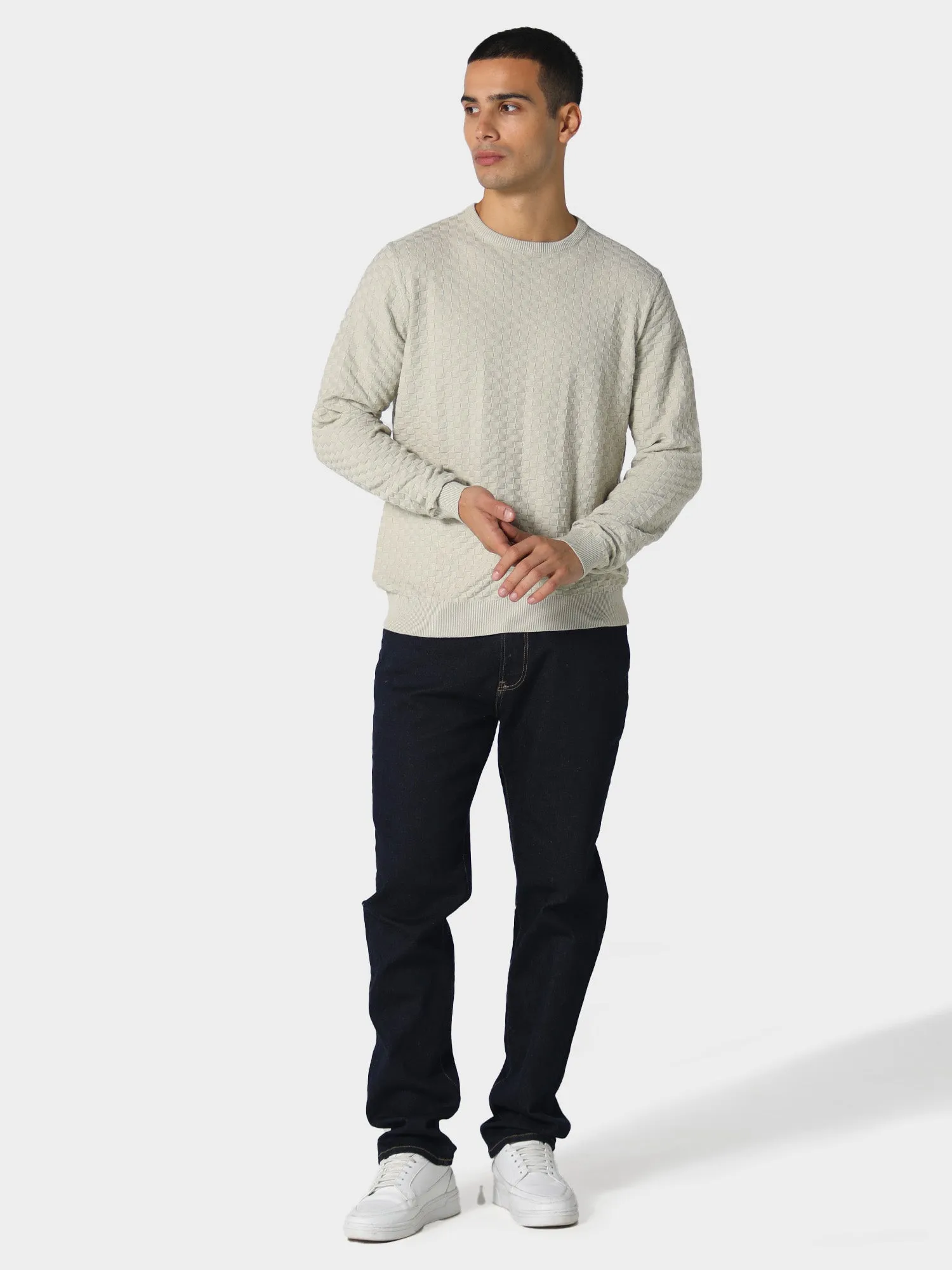 Delvin Plaster Knitwear Seasonal Fit Fresh Warmth