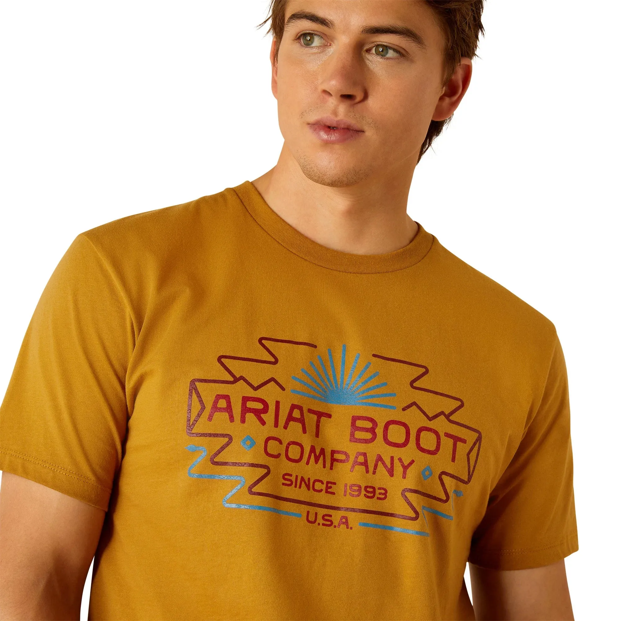 Quick Dry Technology Ariat Men's Amigo Graphic T-Shirt in Harvest Gold