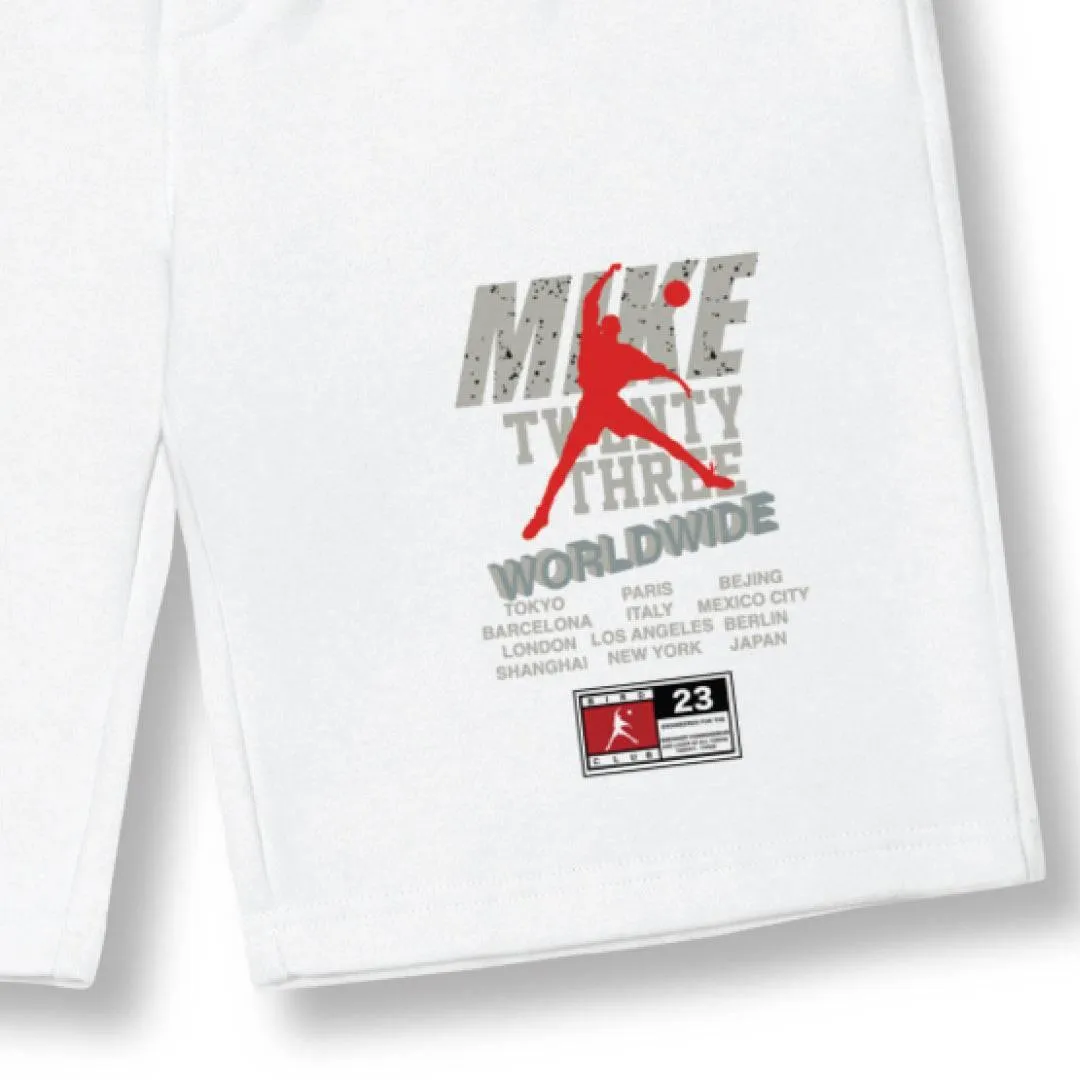 Retro 4 Oreo Cement Sneakers Fleece Shorts Minimal Waist