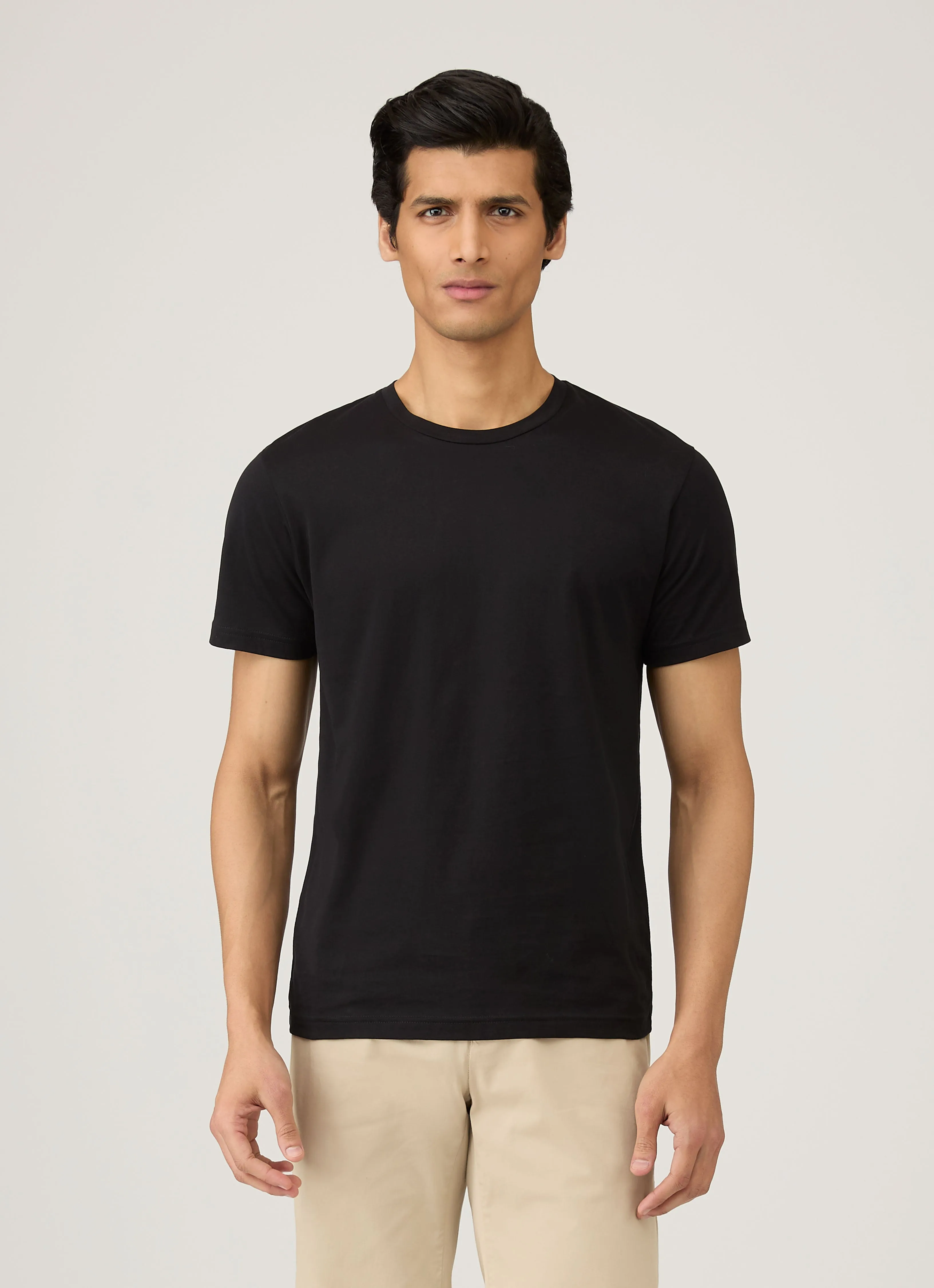 Men's Riviera T-shirt in Black Effortless Comfort Wear Stretch Wear