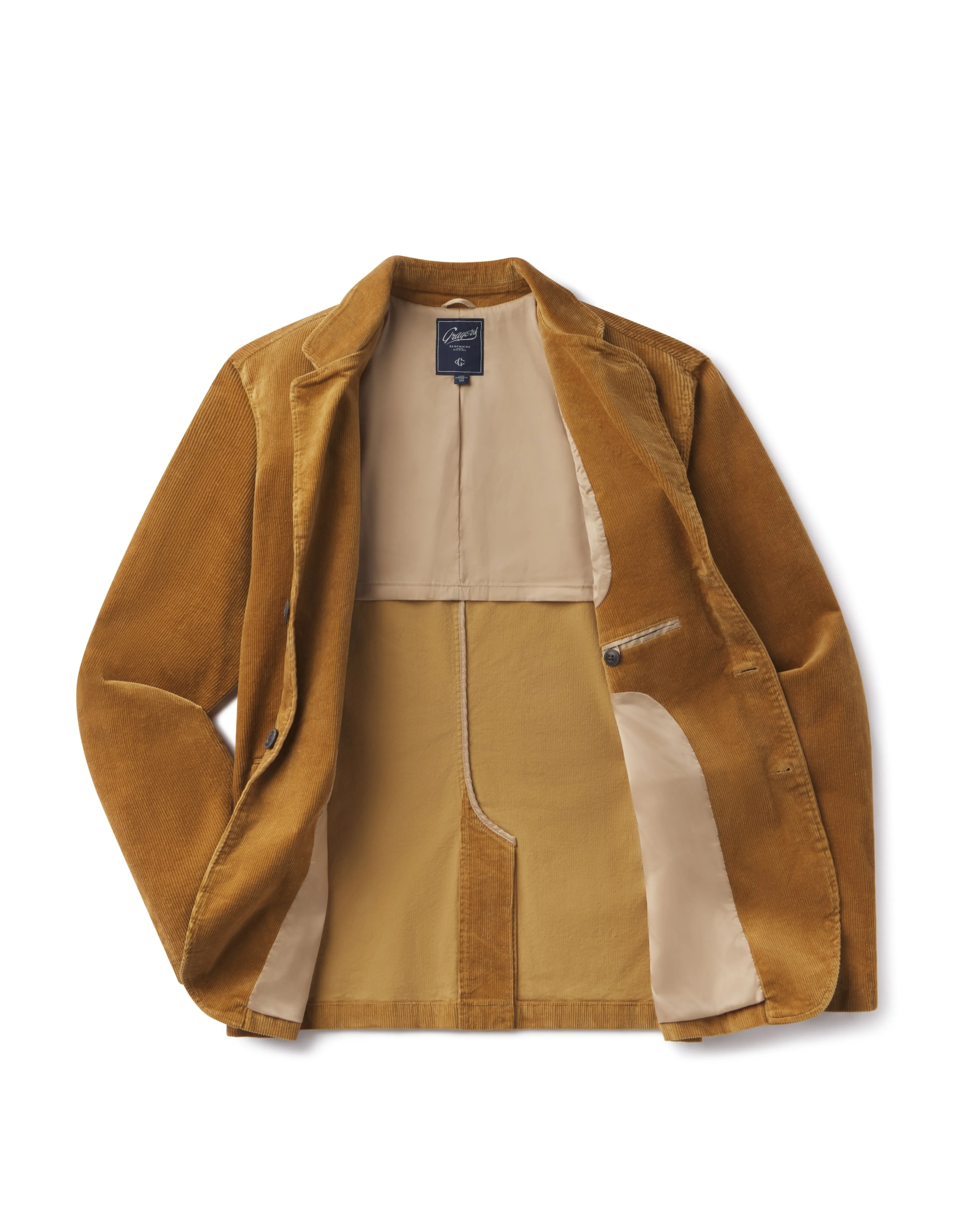 Quick Dry Performance Fleming's English Corduroy Blazer - Saddle