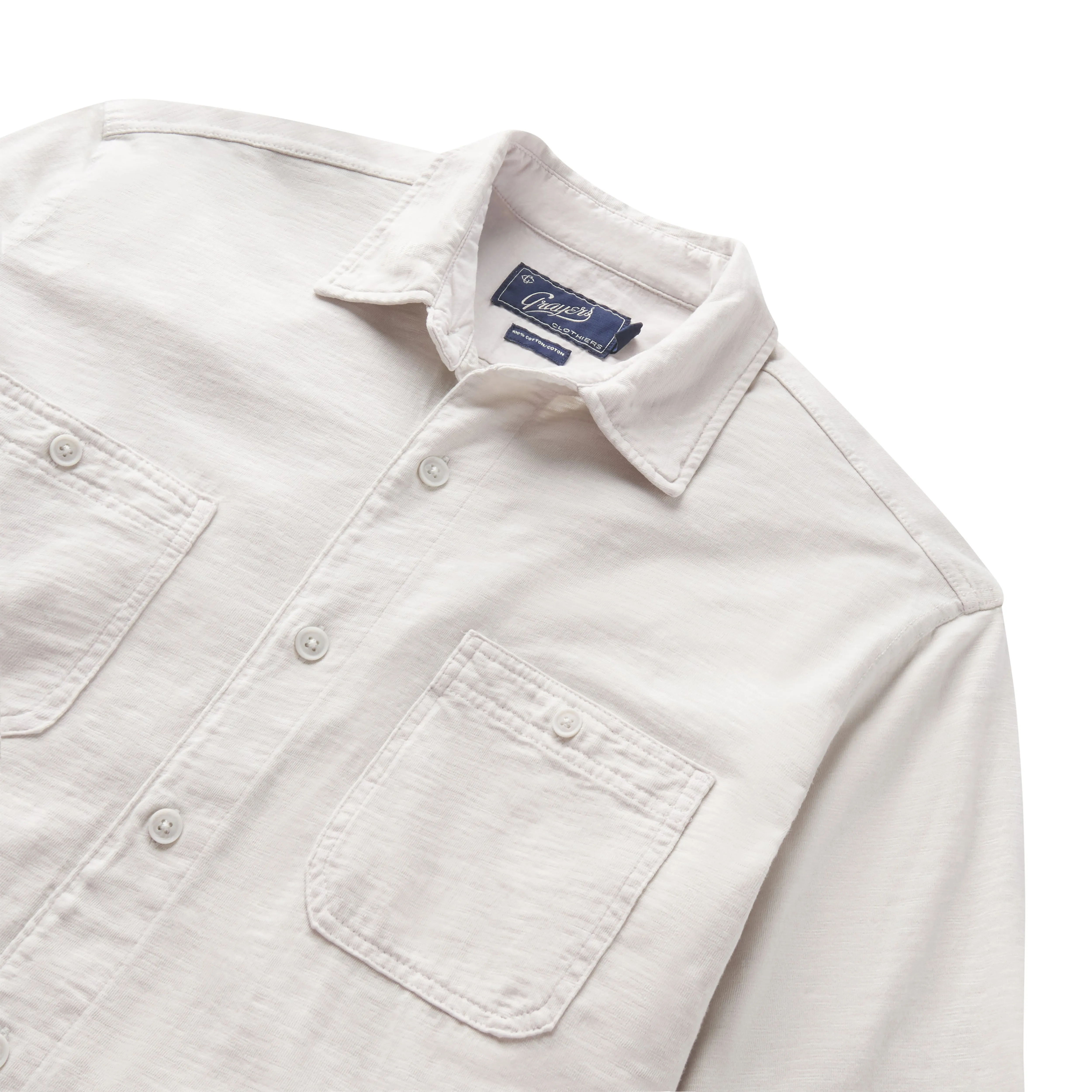 Soft Design Tear Resistant Knit Flex Everyday Knit Shirt - Faded Gray