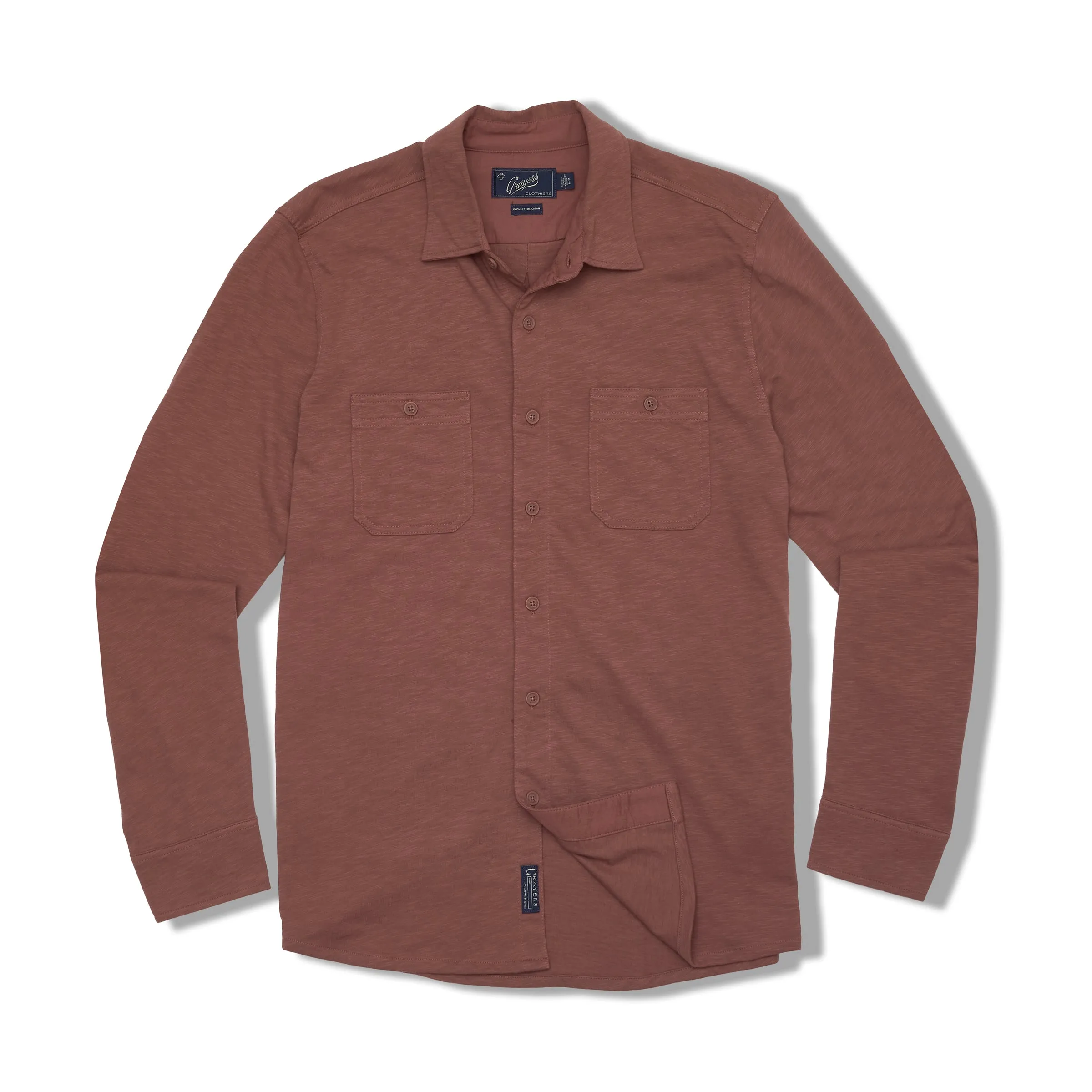 Casual Chic Wear Flex Everyday Knit Shirt - Marron