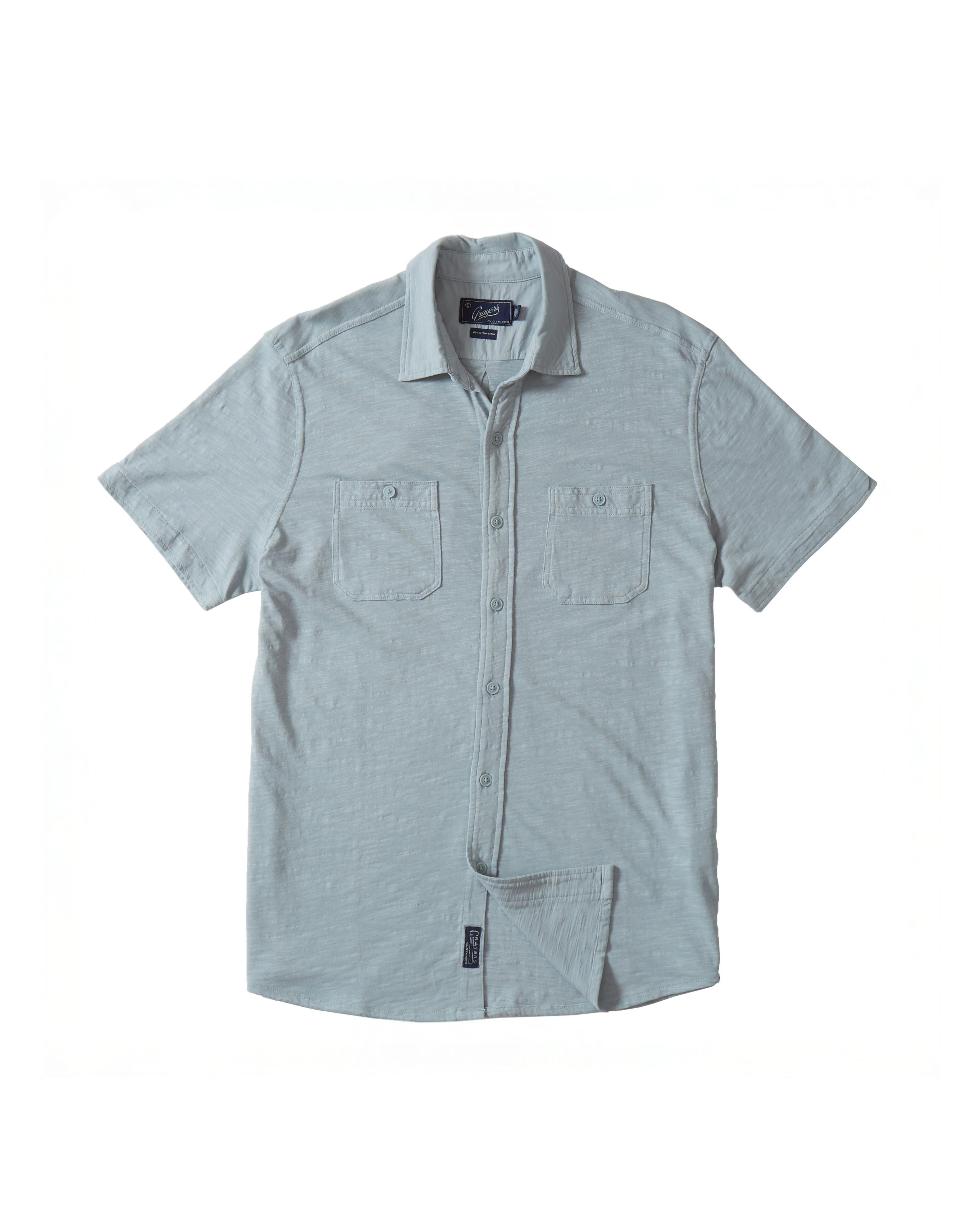WrinkleResistant Texture Flex Everyday Knit Short Sleeve Shirt - Abyss