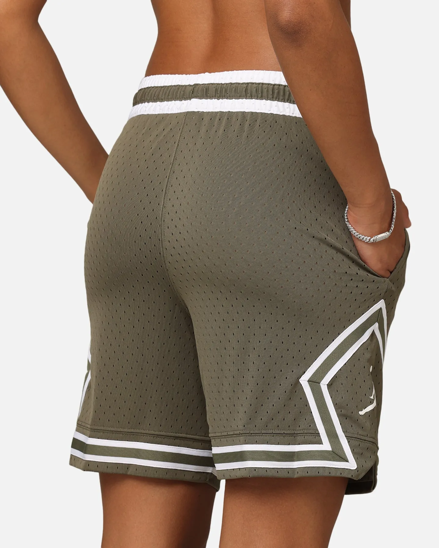 Fitness wear Jordan Dri-FIT Sport Diamond Shorts Medium Olive/White