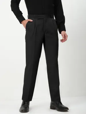 Men's Black Slim Fit Formal Trousers Comfy Shape