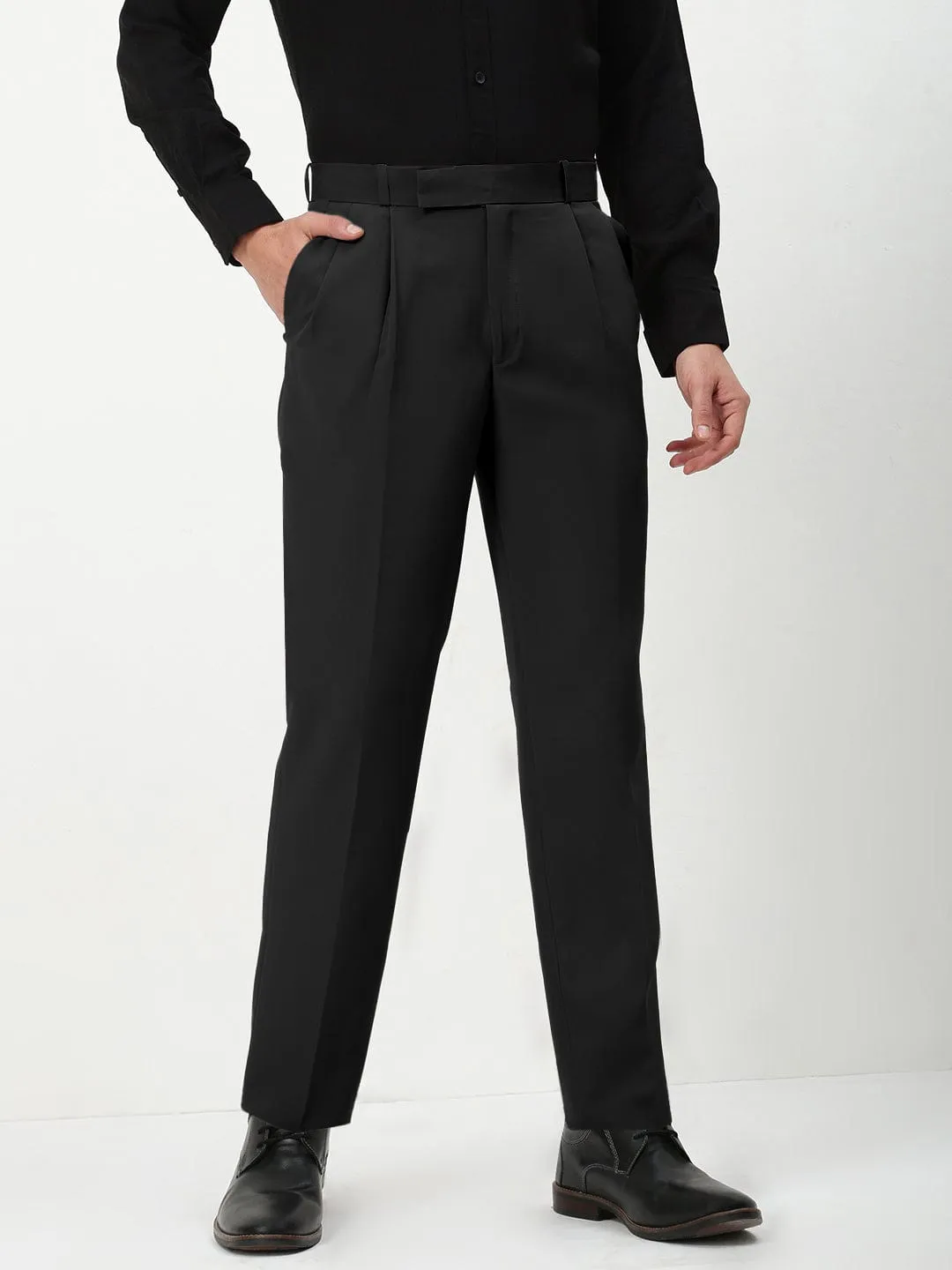 Men's Black Slim Fit Formal Trousers Comfy Shape