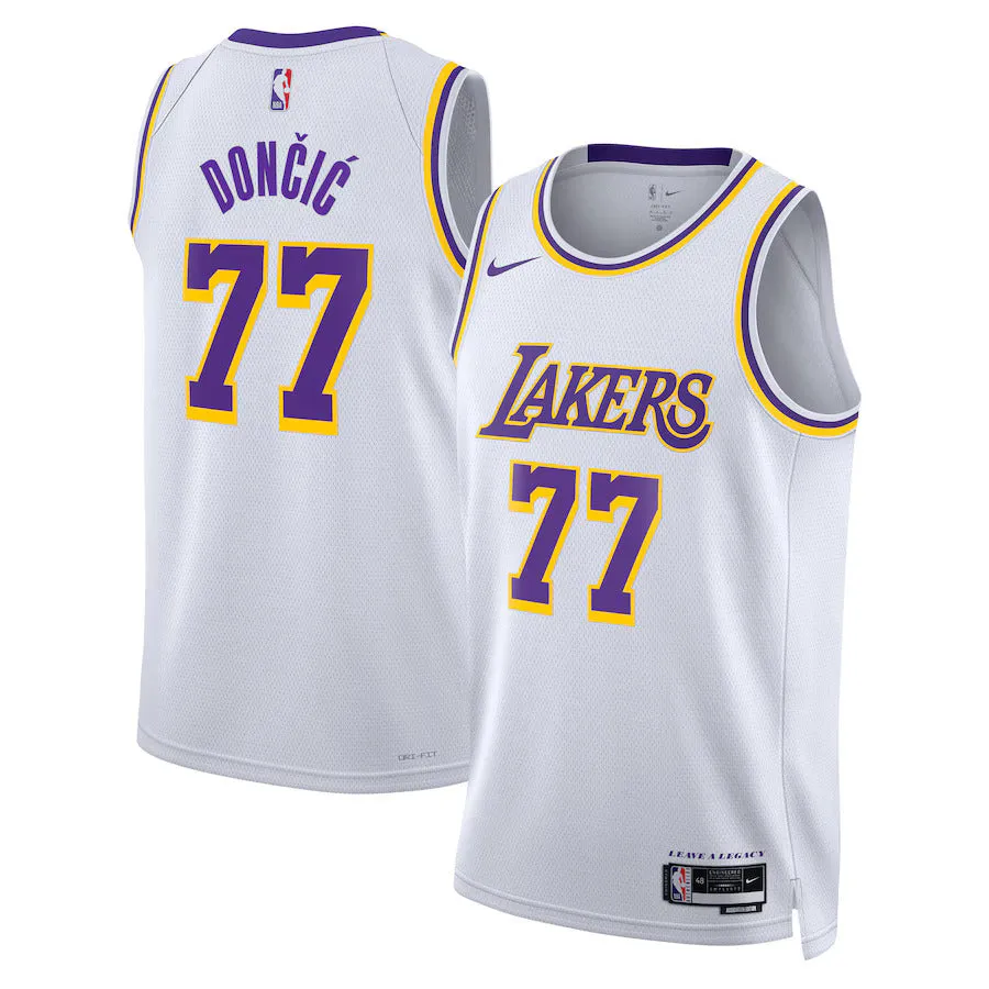 Los Angeles Lakers Luka Don?i? Nike Association Edition Swingman Jersey Relaxed Performance Reinforced Stress Point Stitching