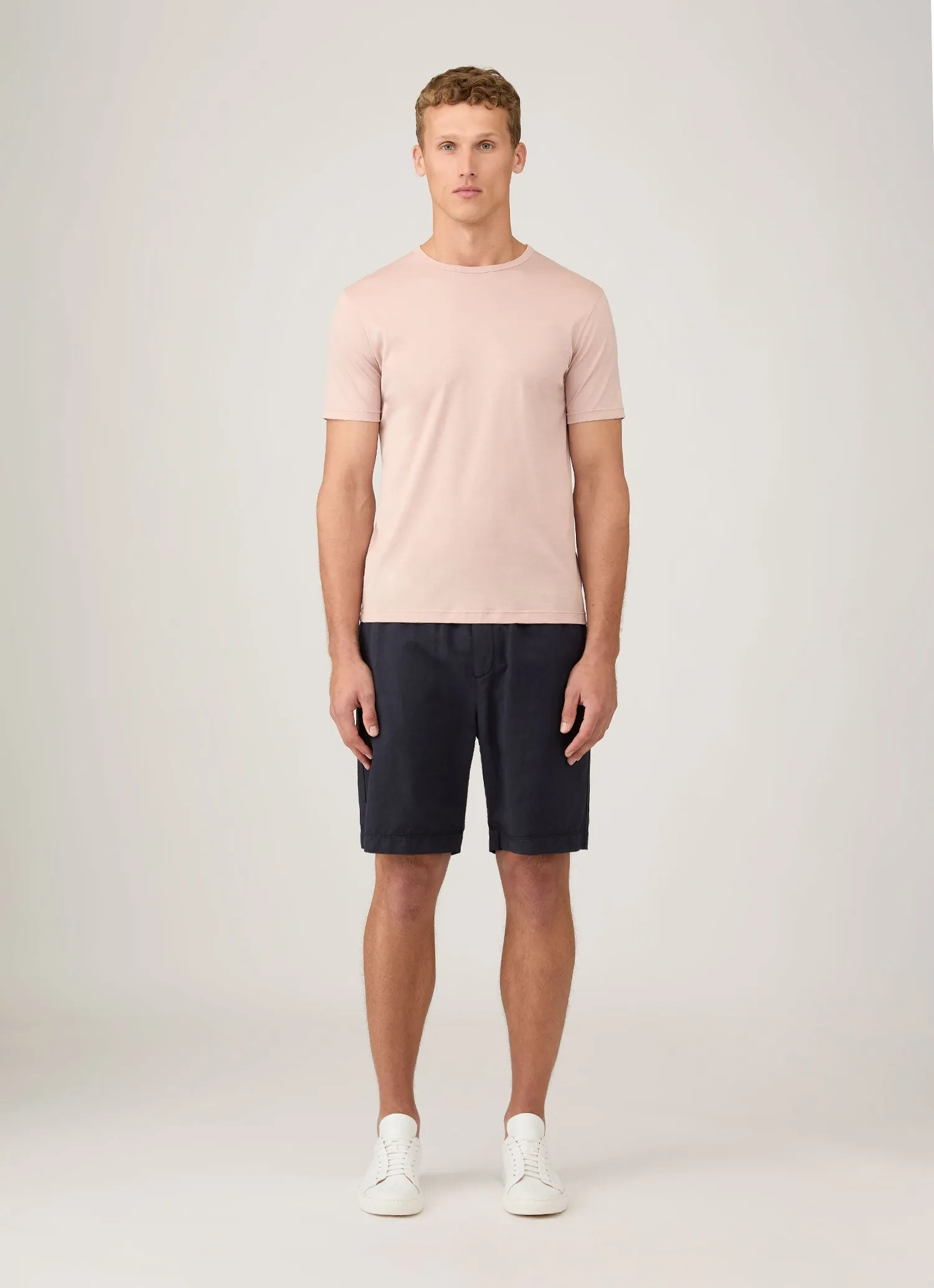 Flexible Fit Wear day trip Men's Cotton Linen Drawstring Shorts in Navy