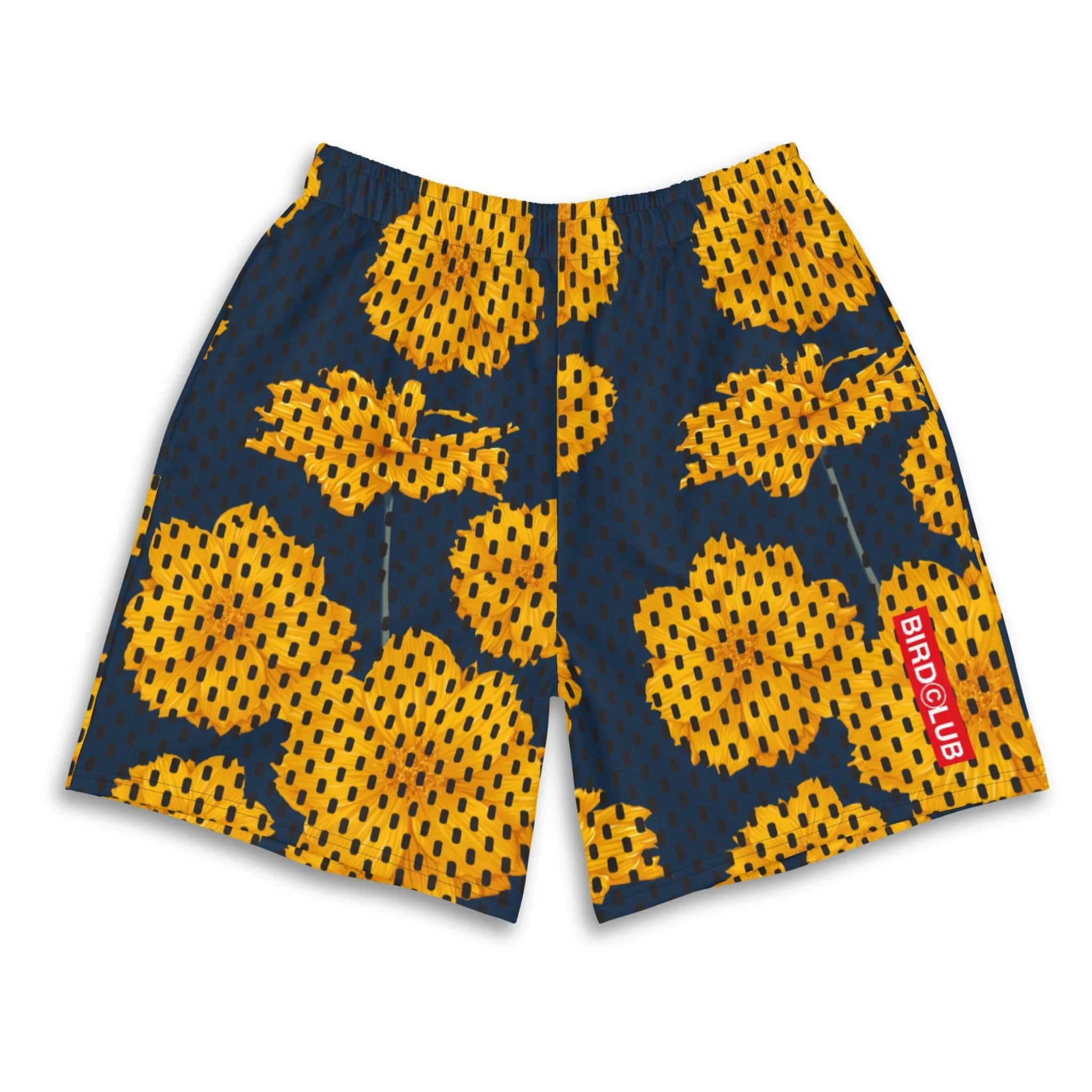 Floral Mesh Print Athletic Shorts Sport Flex Fit