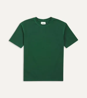 Lightweight Comfort Forest Green Cotton Crew Neck Hiking T-Shirt
