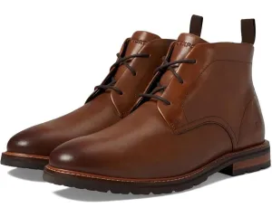 Rich Shade Dual Hue Rockport Caspe Boots Men's US 8.5 Dark Natural Leather Round Toe Ankle KHD1398