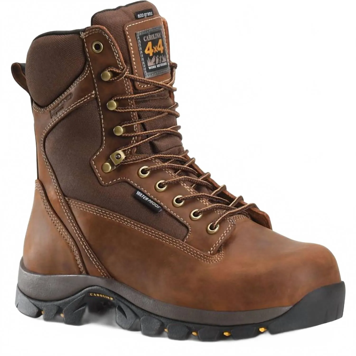 Anti Slip Forrest 8" Soft Toe Insulated Waterproof Work Boot In Dark Brown