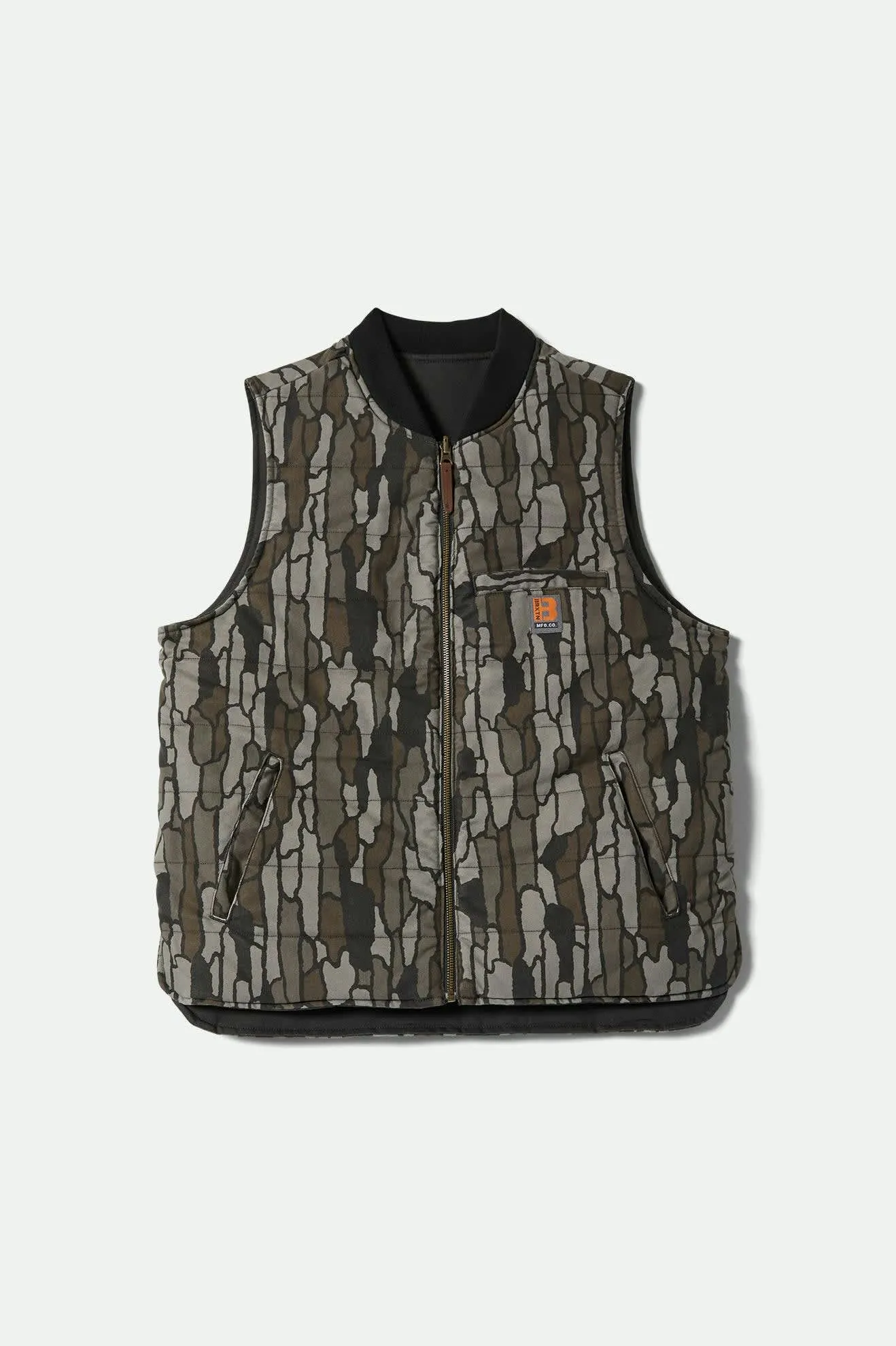 Stylish Basics Odor Resistant Tech Builders Abraham Reversible Vest - Bark Camo