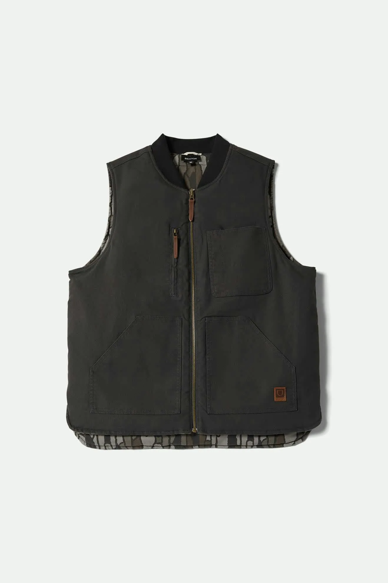 Ultraviolet Protection WaterRepellentFabric Builders Abraham Reversible Vest - Bark Camo