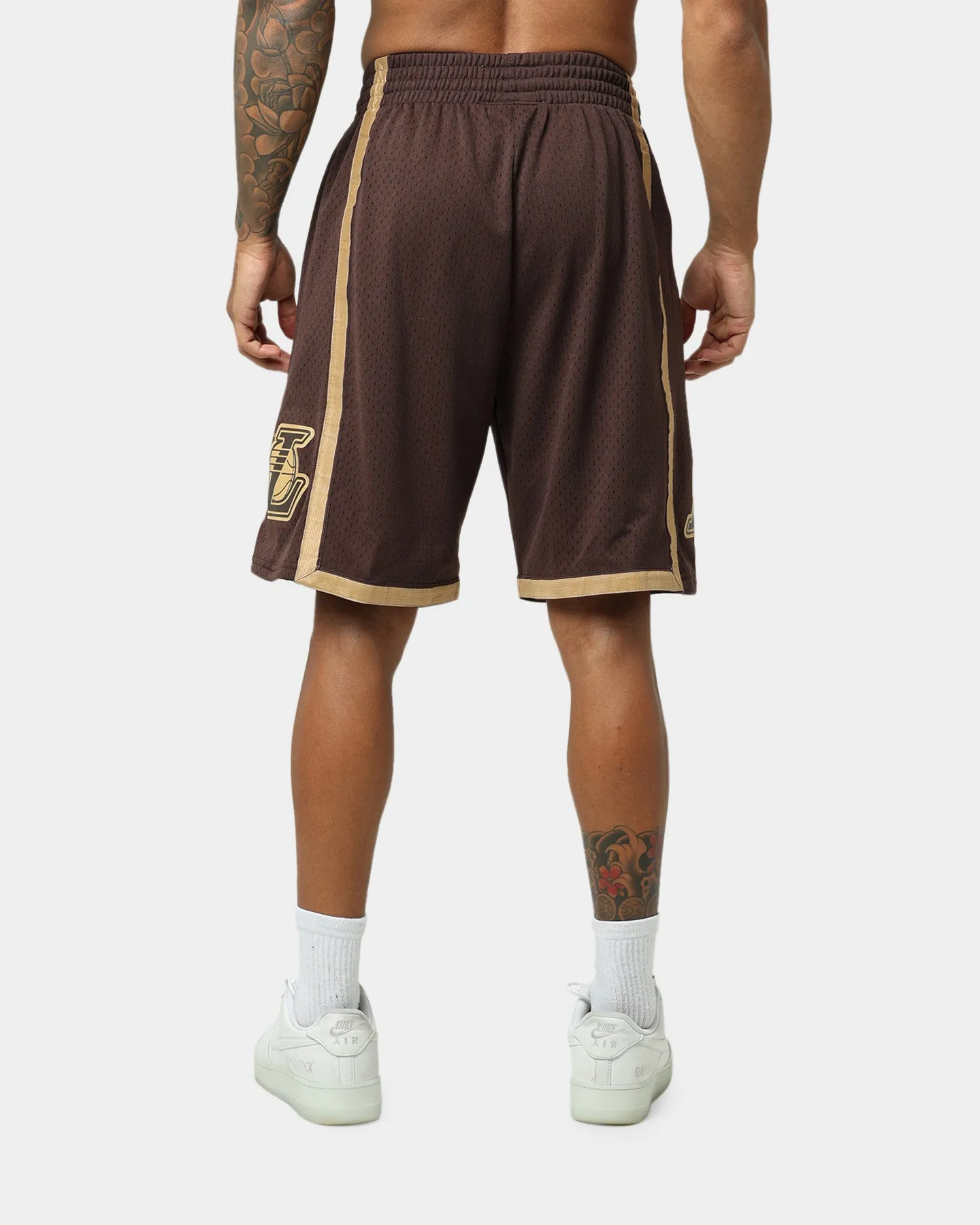 Relaxed Fit Design windproof Mitchell & Ness Los Angeles Lakers Lux Brown Swingman Shorts Baroque Brown