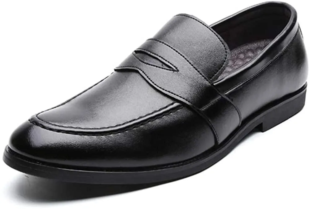 NXY Black &amp; Yellow Penny Loafers for MenPremium Fabric Leather Fashion Dress Loafers &amp; Slip On Driving Shoes - Classic Elegant Loafers for Men Grip Path