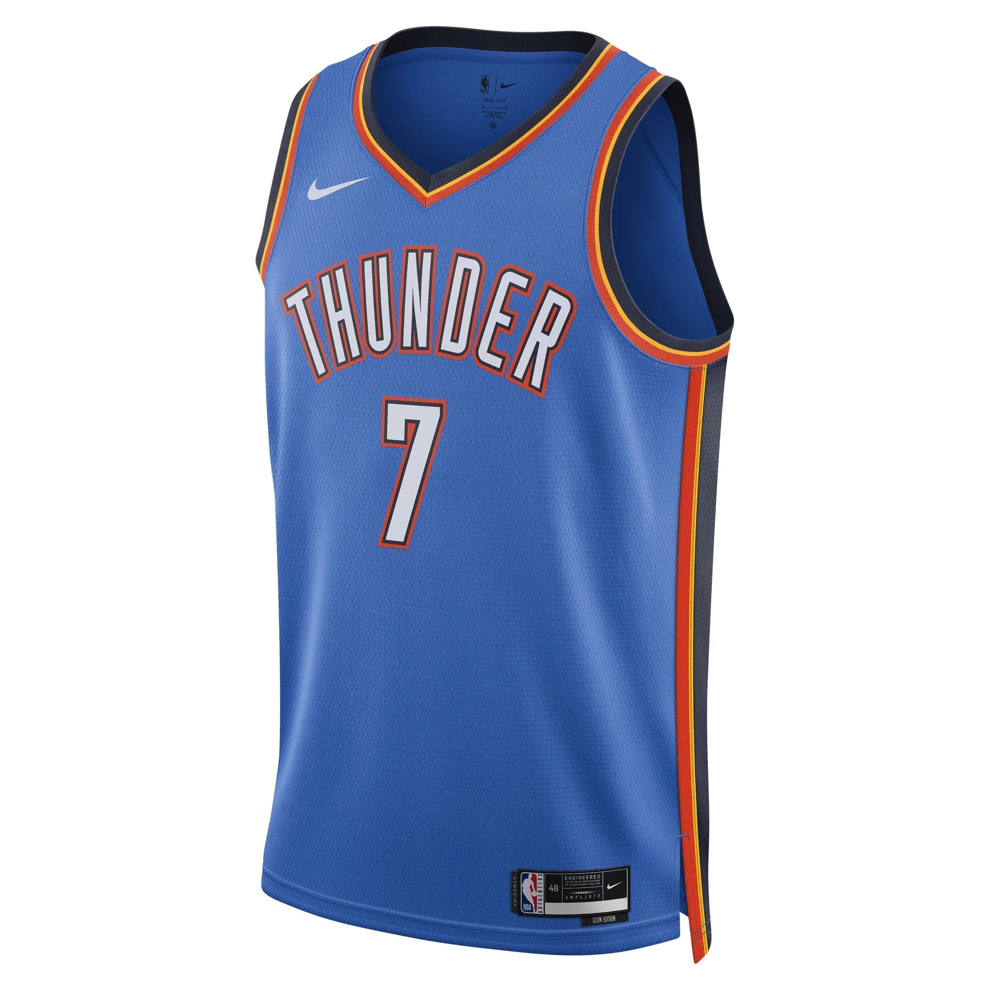 Dry Texture Nike NBA Oklahoma City Thunder Chet Holmgren Icon Edition Swingman Jersey