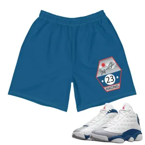 Water resistant coating Retro 13 French Blue Shorts