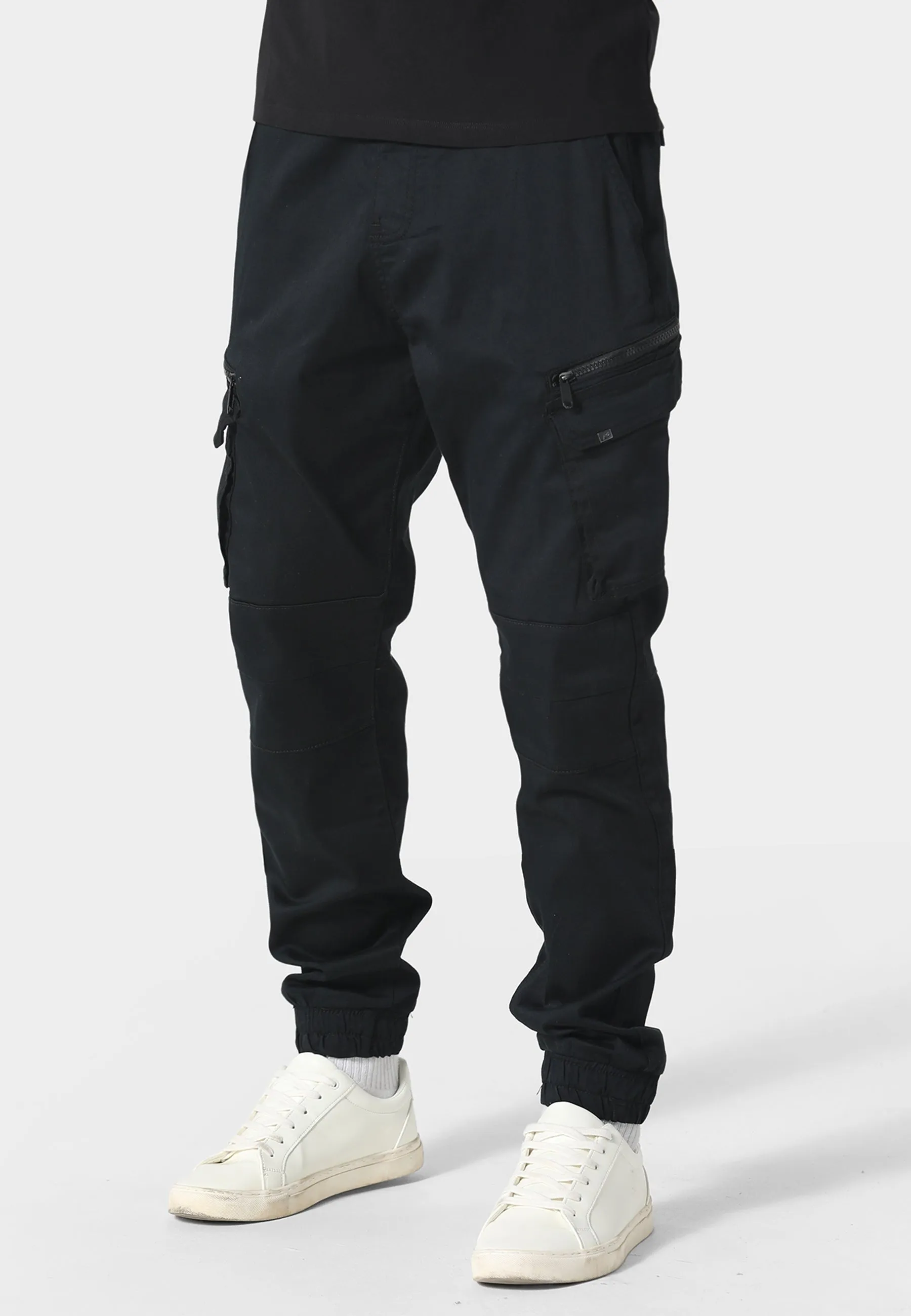 Sport Friendly Quick Adjust Fit Ware Black Cargo Pants