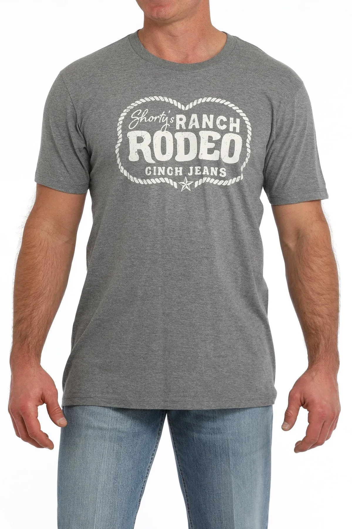Cinch Men's "Shorty's Ranch Rodeo" Graphic T-Shirt in Gray Cool Fit