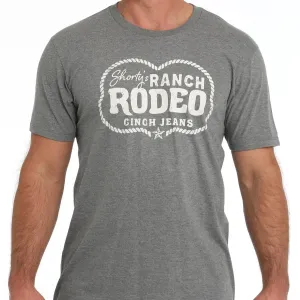 Active Trend Look Cinch Men's "Shorty's Ranch Rodeo" Graphic T-Shirt in Gray