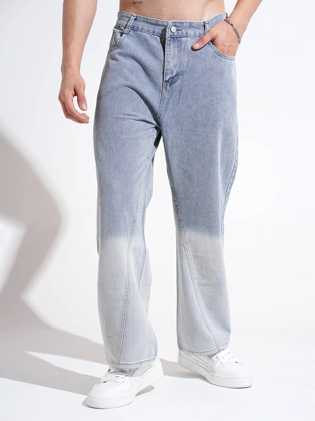 school outfit Core Fit Men's Blue Straight Fit Jeans