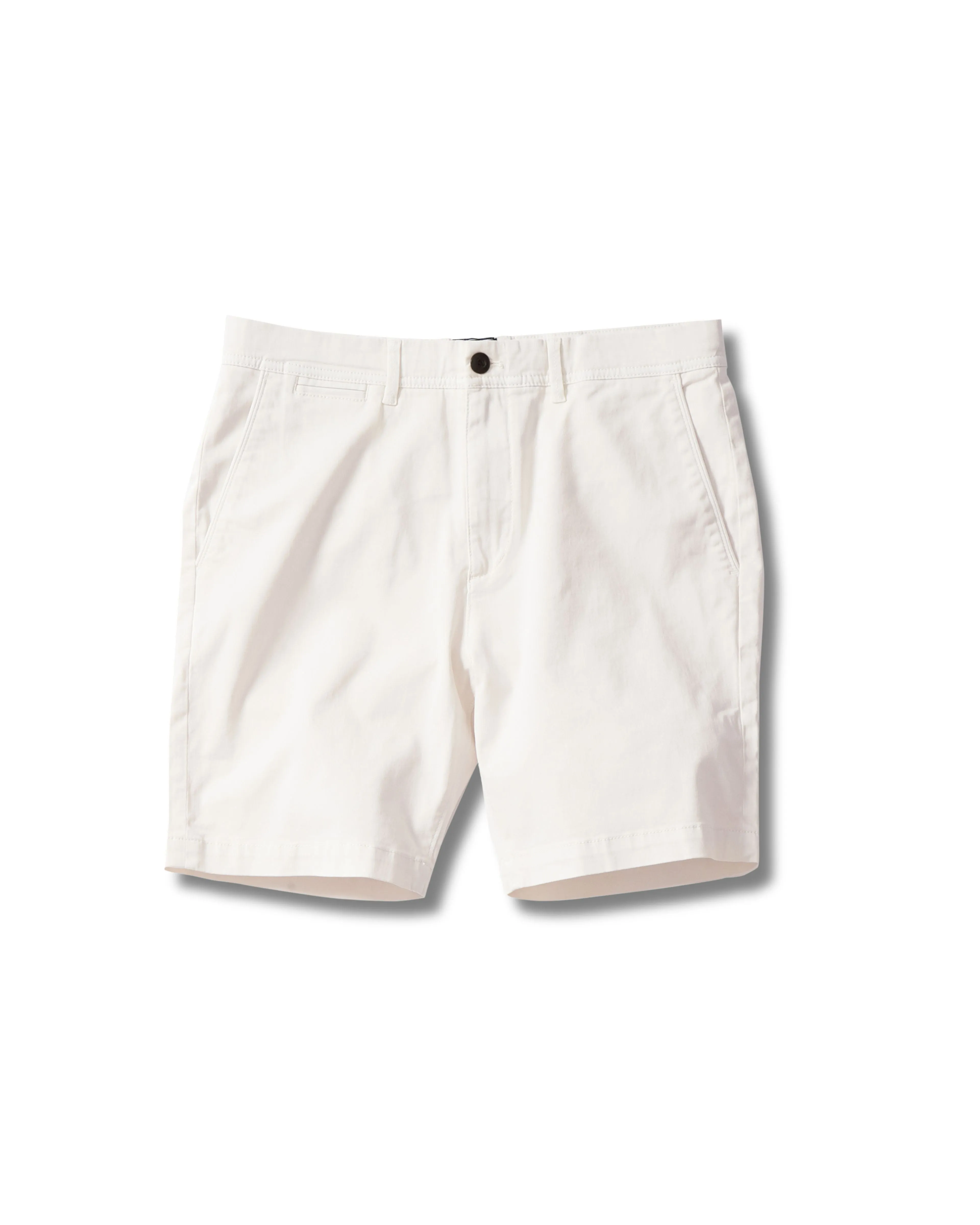 Precision Stretch Chino Shorts 8" - White Odor Resistant Coating