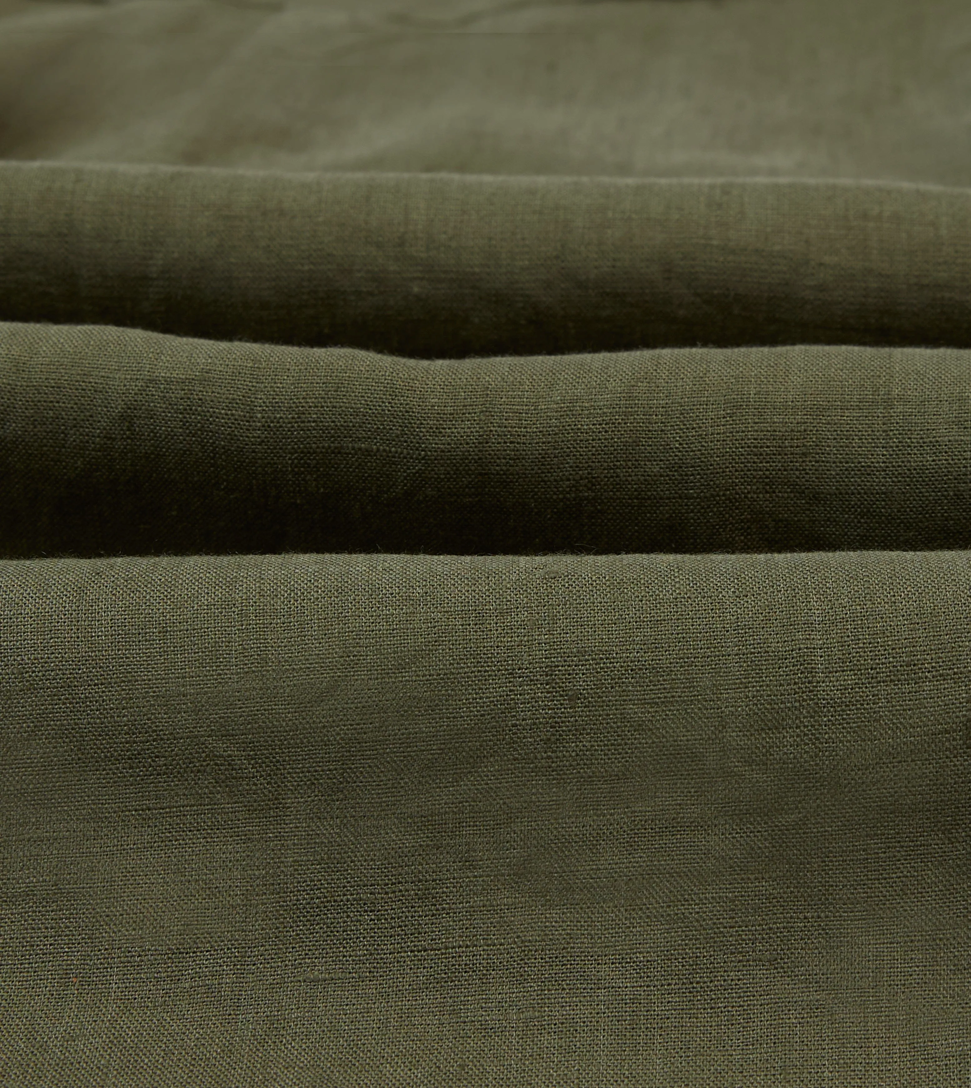 Khaki Linen Camp Collar Long Sleeve Shirt Cozy Apparel