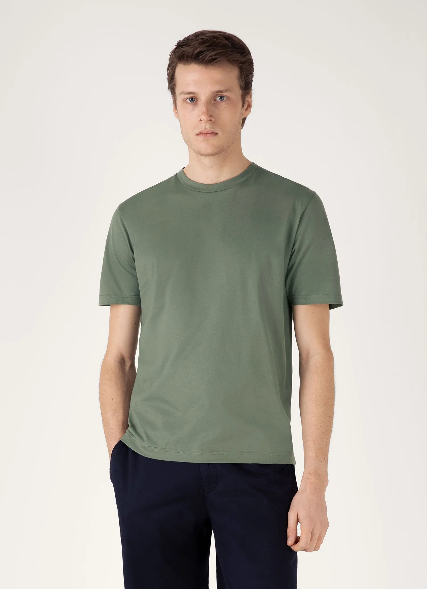 Men's Riviera Midweight T-shirt in Dusk Green Comfy Choice Light and Comfortable