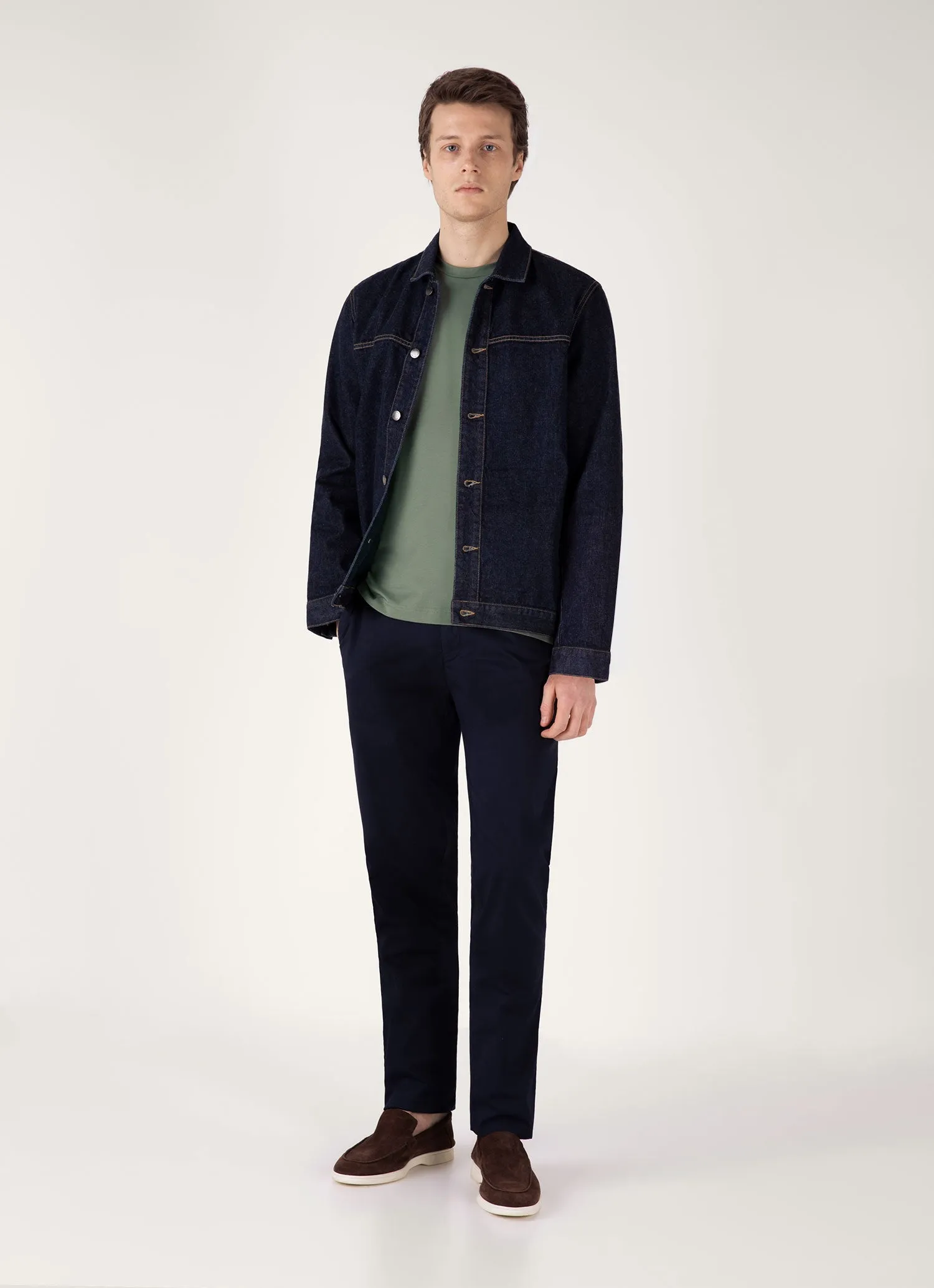 Men's Riviera Midweight T-shirt in Dusk Green PocketDetail AntiStaticLining