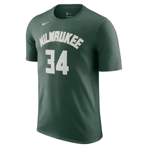 Giannis Antetokounmpo Milwaukee Bucks Men's Nike NBA Icon Name and Number Tee Microfiber Performance Blend