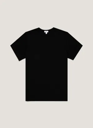 Men's Single Jersey T-shirt in Black Fashionable Ease