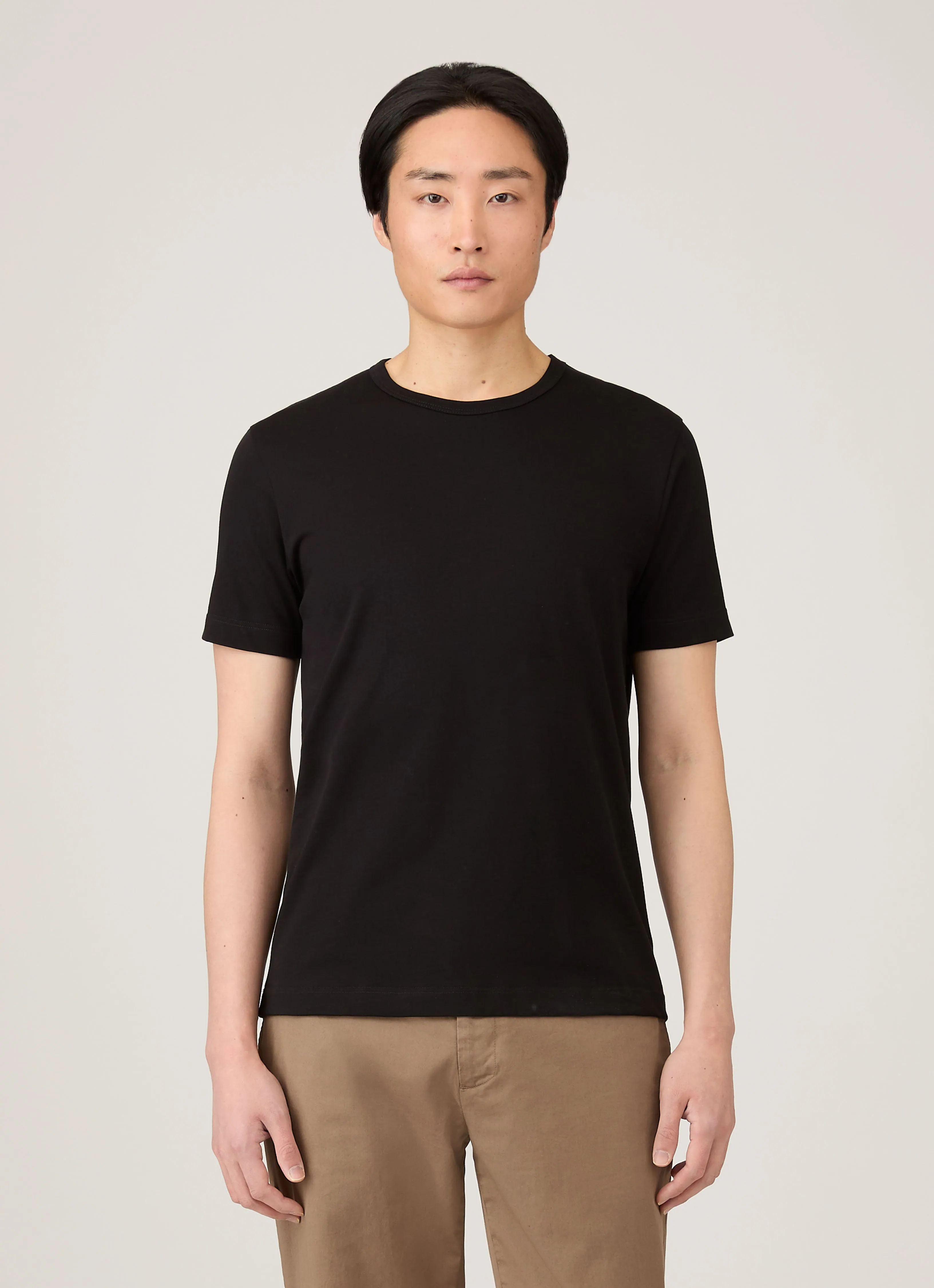 Men's Single Jersey T-shirt in Black Sport Performance Fit