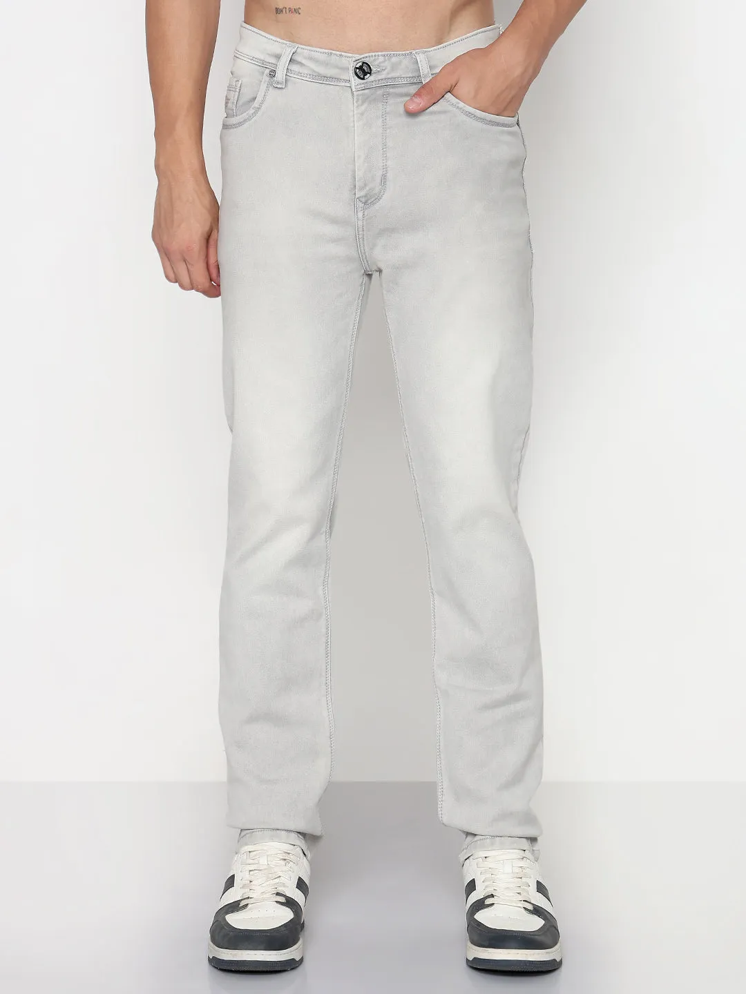 Youth Outfit Men's Grey Slim Fit Jeans