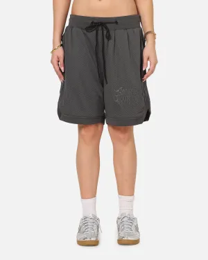 Sweat Wicking Technology Quick Dry Material Saint Morta Crested Wing Basketball Shorts Grey