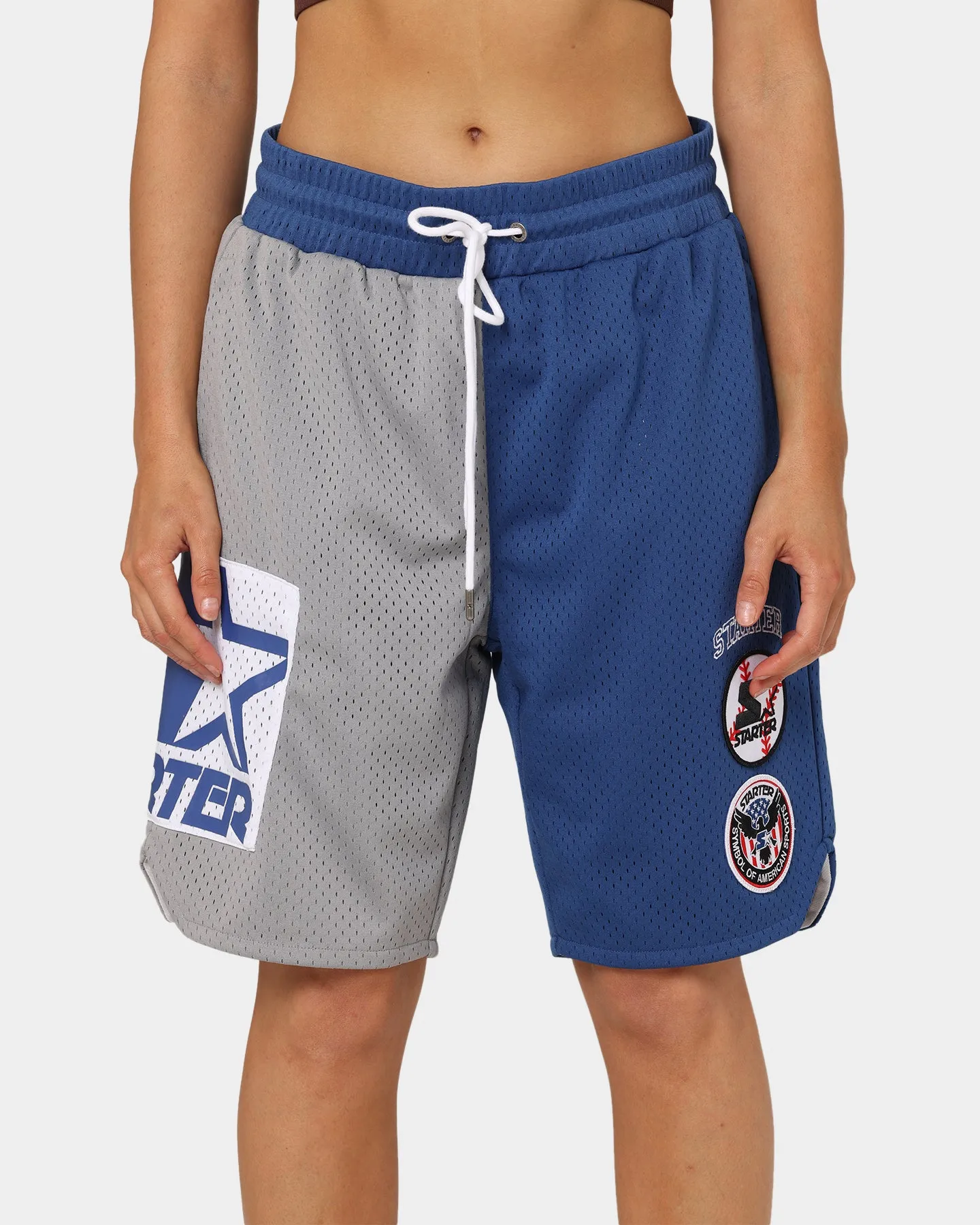 Starter Slider Mesh Shorts Blue/Grey Comfort Design AntiStaticCoating