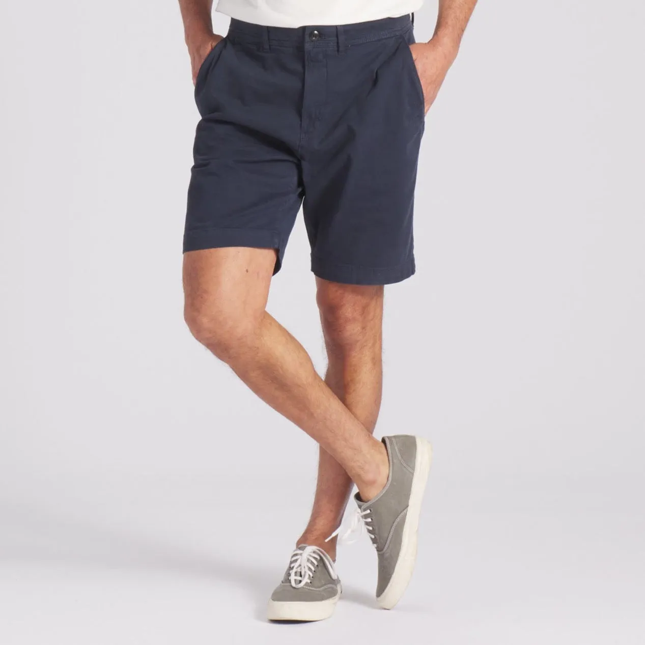 Slim Layer Precision Stretch Chino Shorts 8" - Navy
