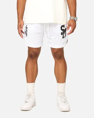 Saint Morta La Rambla Basketball Shorts White Beach Vibes mid-rise