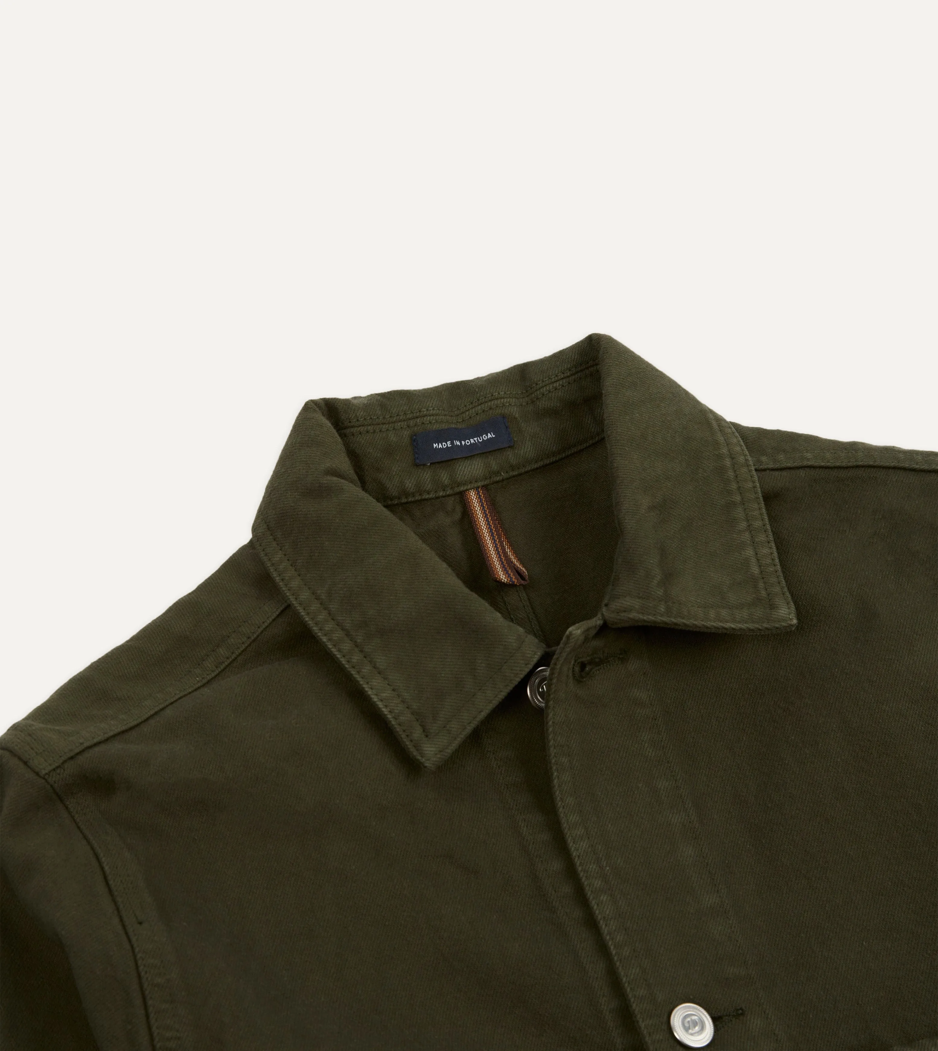 ModularLayering Green Heavy Twill Cotton Five-Pocket Chore Jacket