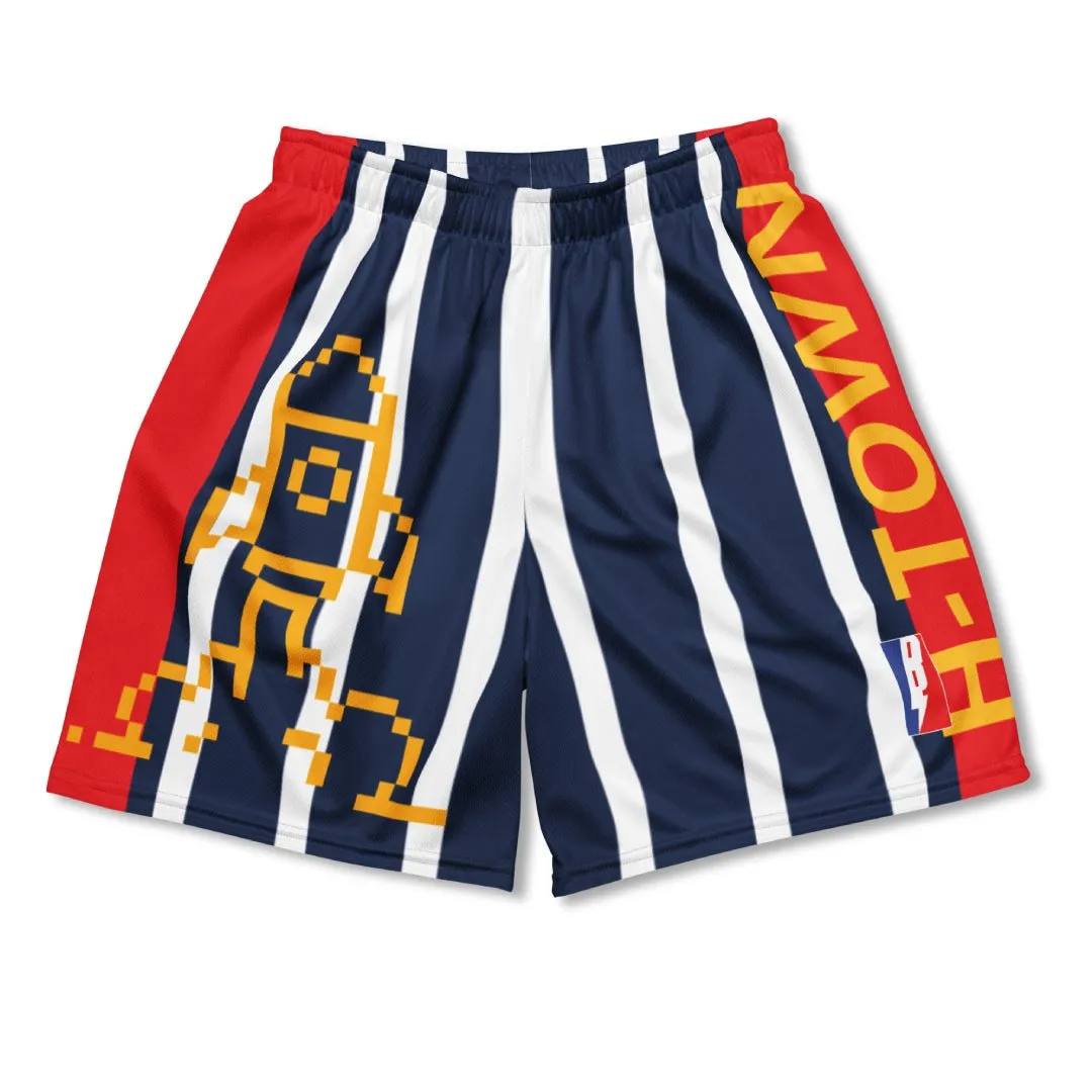 H-Town Rockets Basketball Mesh Shorts Easy Fit Design No Friction