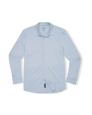Hackett Cotton Sorona Knit Shirt - Oxford Blue Comfy Wear