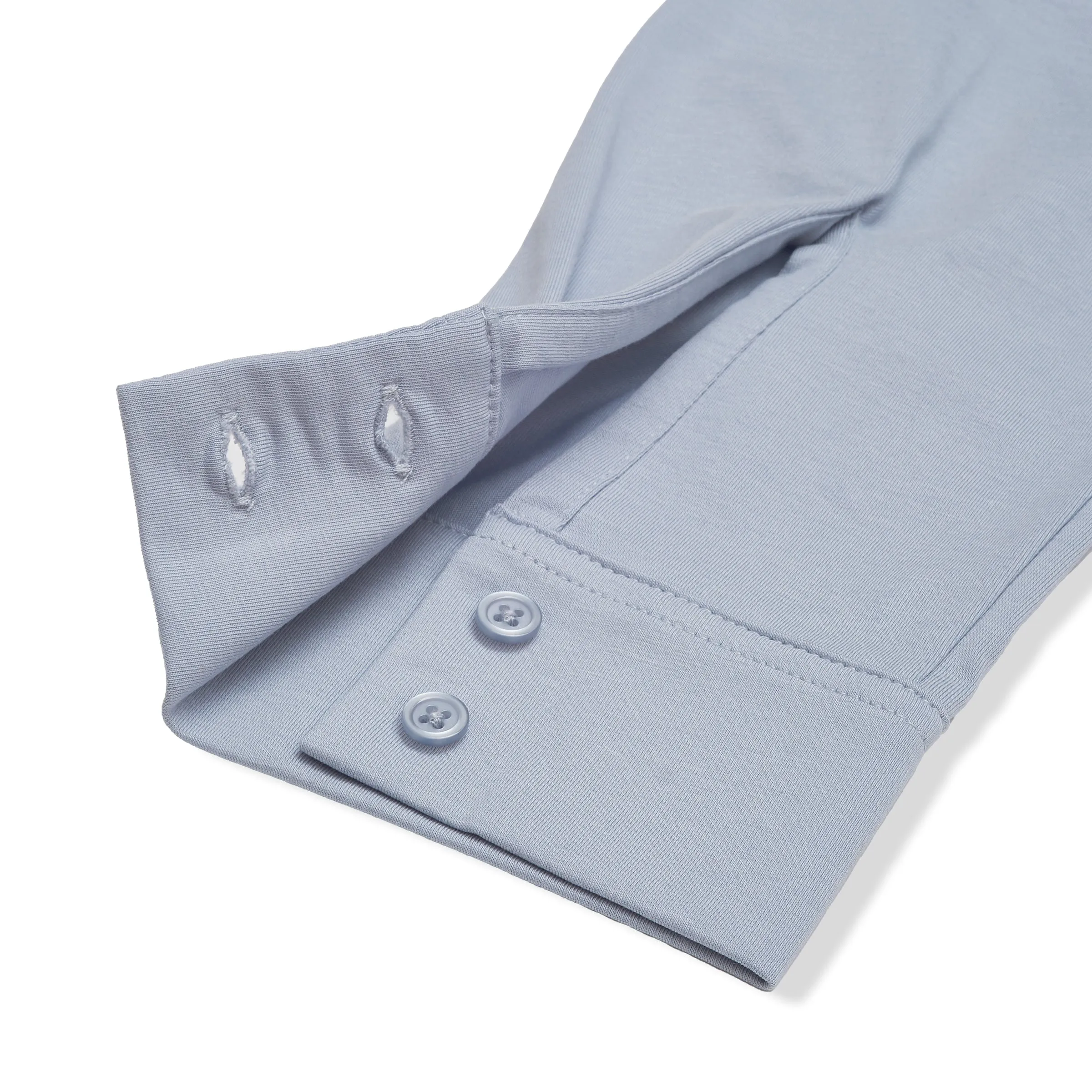 Relaxed Waistband Hackett Cotton Sorona Knit Shirt - Oxford Blue