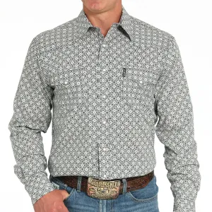 Cinch Men's L/S Modern Fit Multicolored Geometric Print Western Snap Shirt Midweight Knit
