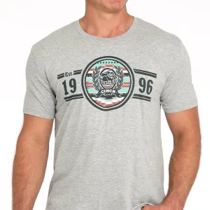 Cinch Men's 1996 Graphic Logo T-Shirt in Grey Holiday Outfit